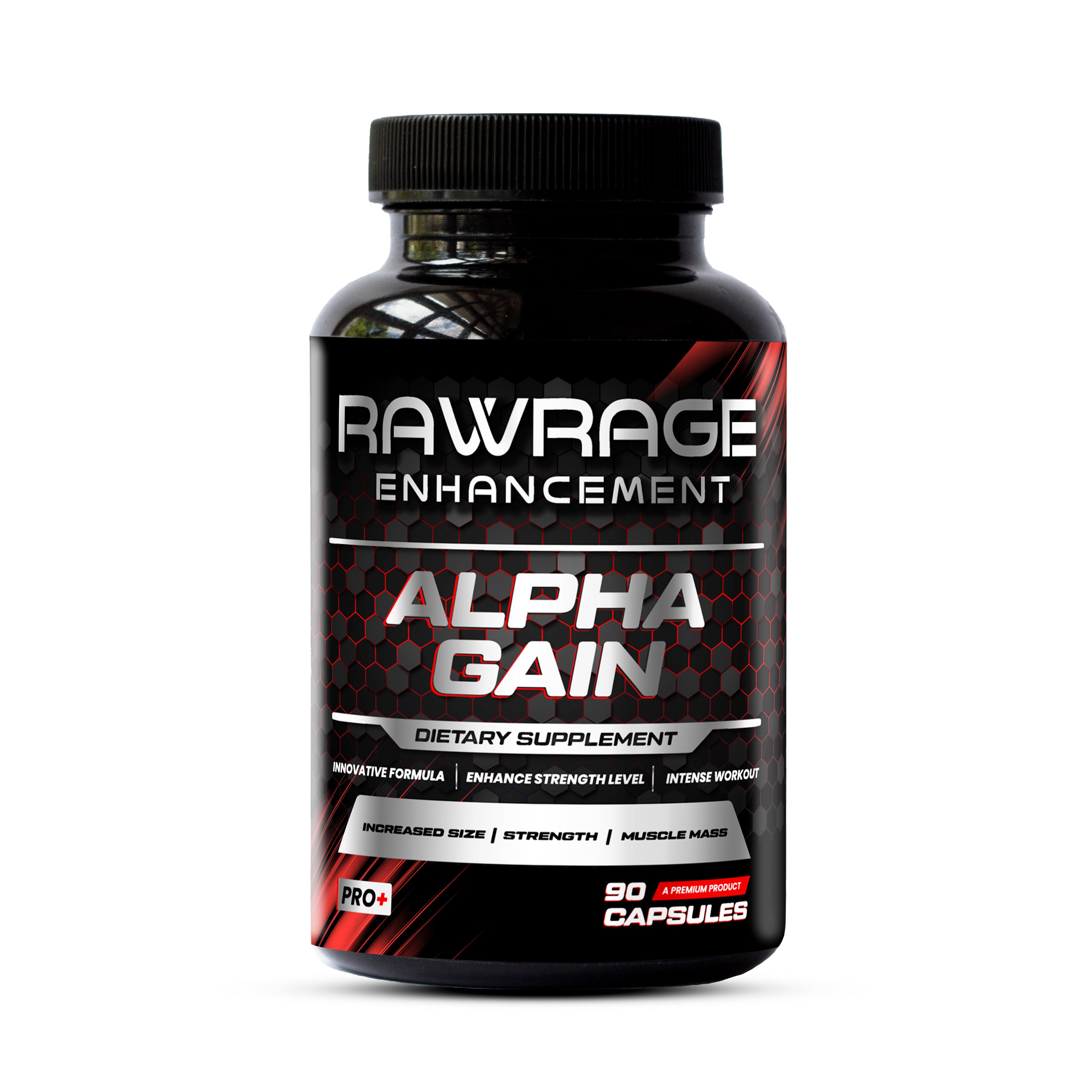 Rawrage Alpha Gain Muscle & Size Increase Formula | 90 Capsules