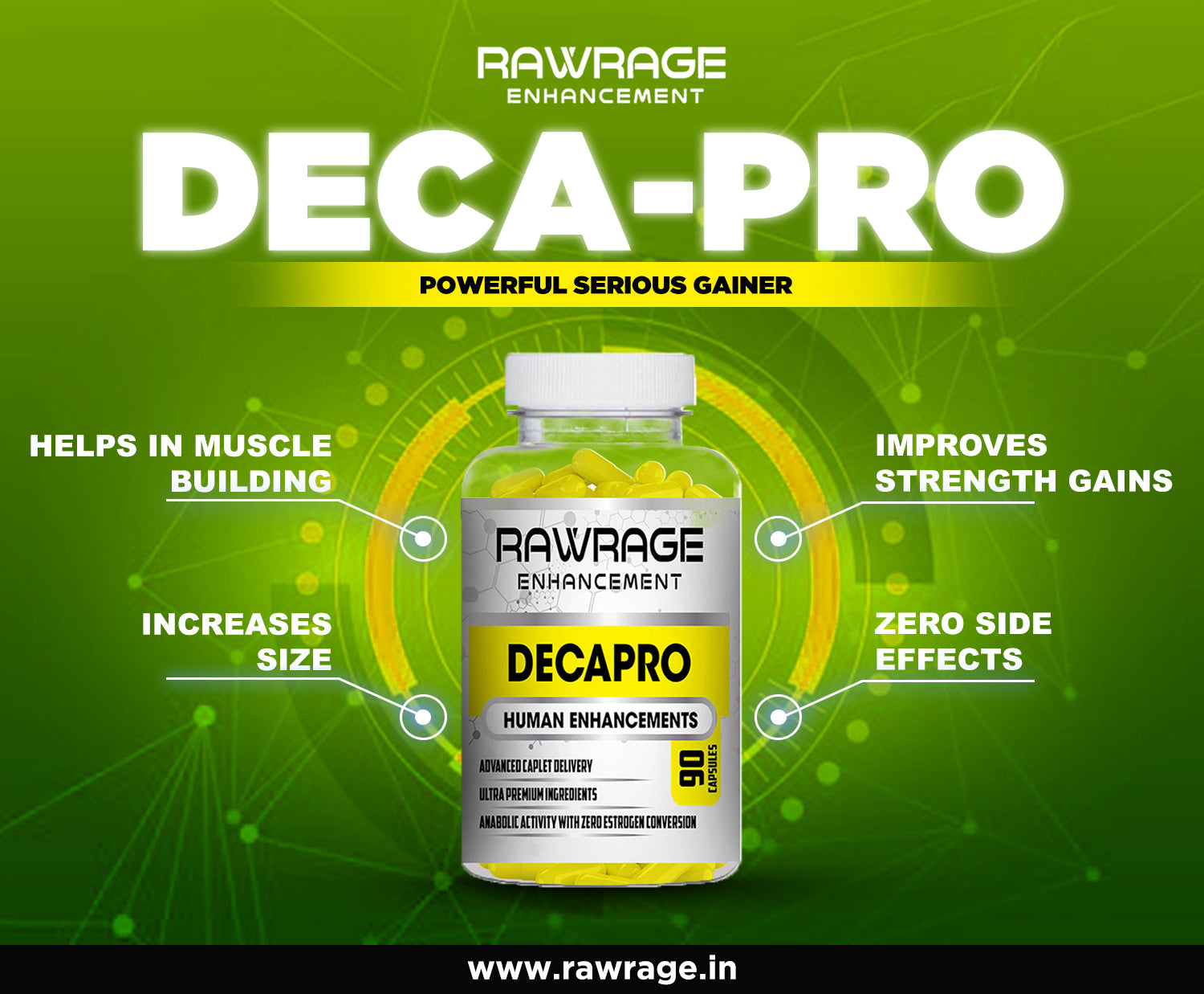 DECAPRO Ultimate Size Gain Formula l Helps Gain Mass
