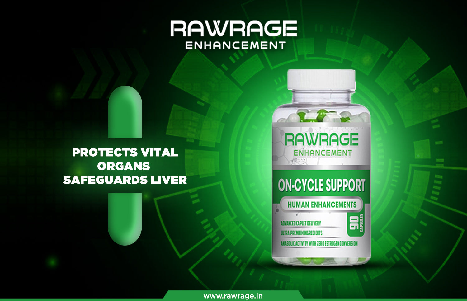 RawRage On-Cycle Support l Organ Safe Guard & Protection